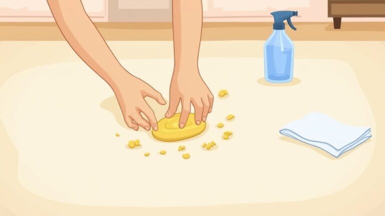 removing playdough from carpet